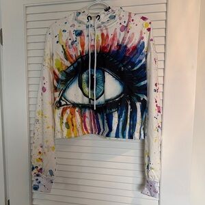 Colorful Eye Print Women's Sweater